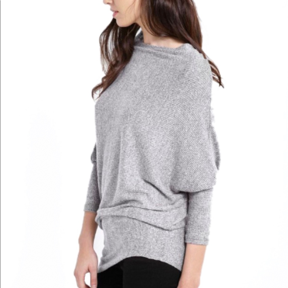 Long Sleeve Asymmetrical One Shoulder Pullover